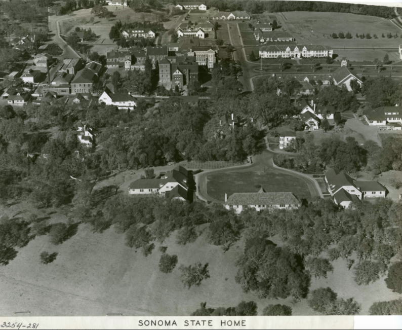 an aerial view of the Sonoma campus